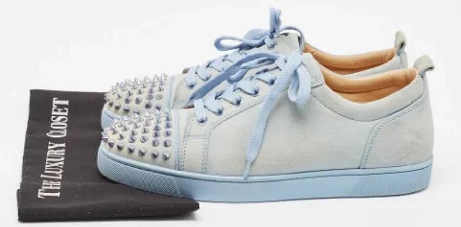 Christian Louboutin Pre-owned Suede sneakers Blue Heren