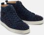 Christian Louboutin Pre-owned Suede sneakers Blue Heren - Thumbnail 4