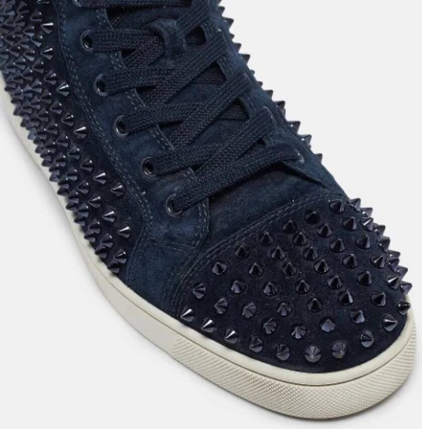 Christian Louboutin Pre-owned Suede sneakers Blue Heren