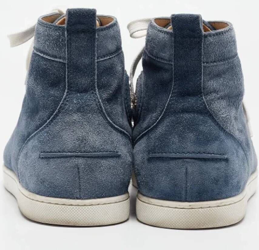 Christian Louboutin Pre-owned Suede sneakers Blue Heren