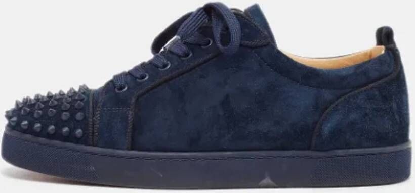 Christian Louboutin Pre-owned Suede sneakers Blue Heren