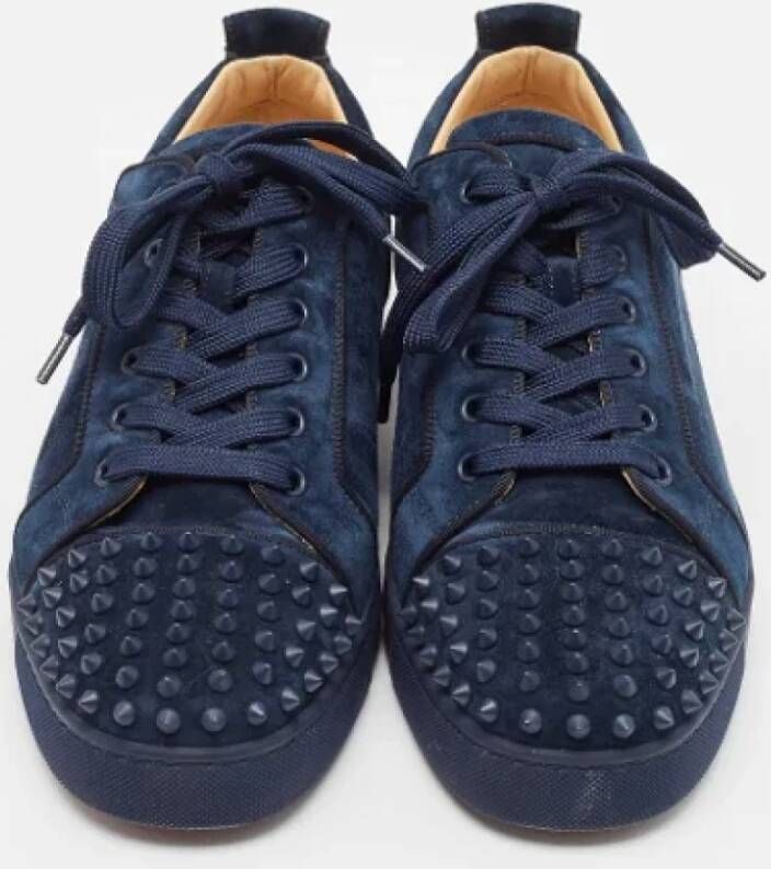 Christian Louboutin Pre-owned Suede sneakers Blue Heren