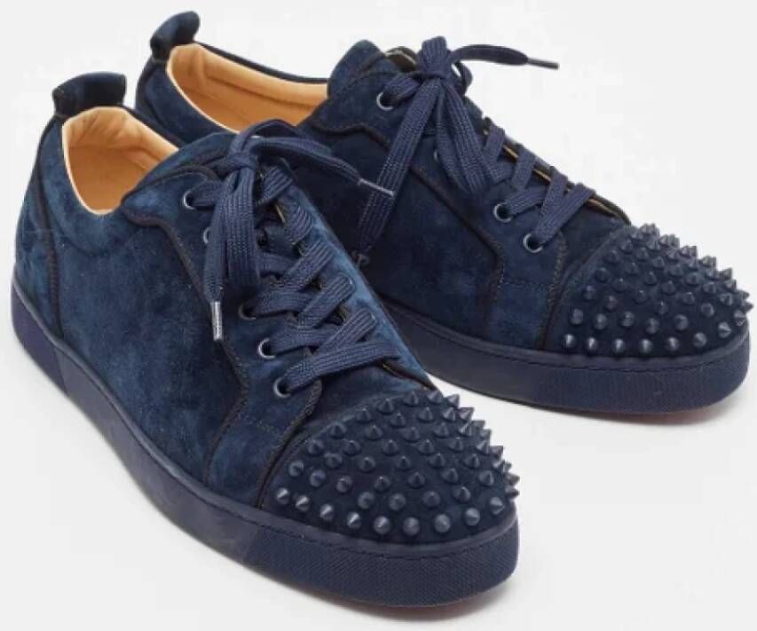 Christian Louboutin Pre-owned Suede sneakers Blue Heren