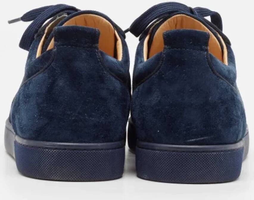 Christian Louboutin Pre-owned Suede sneakers Blue Heren