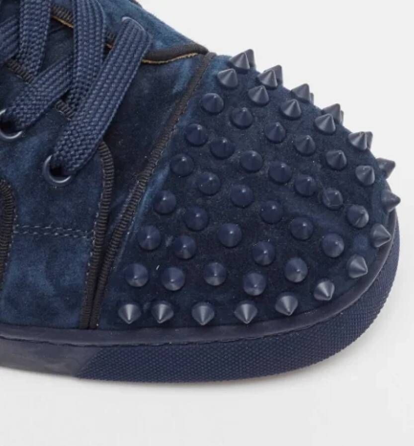 Christian Louboutin Pre-owned Suede sneakers Blue Heren