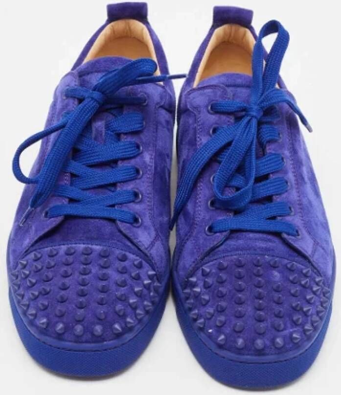 Christian Louboutin Pre-owned Suede sneakers Blue Heren