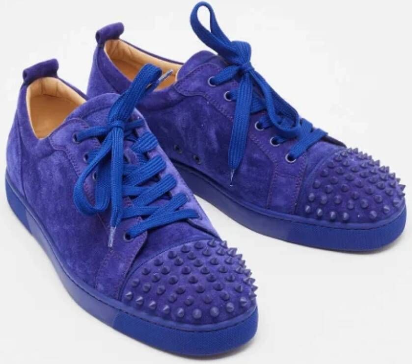 Christian Louboutin Pre-owned Suede sneakers Blue Heren