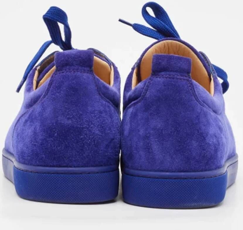 Christian Louboutin Pre-owned Suede sneakers Blue Heren