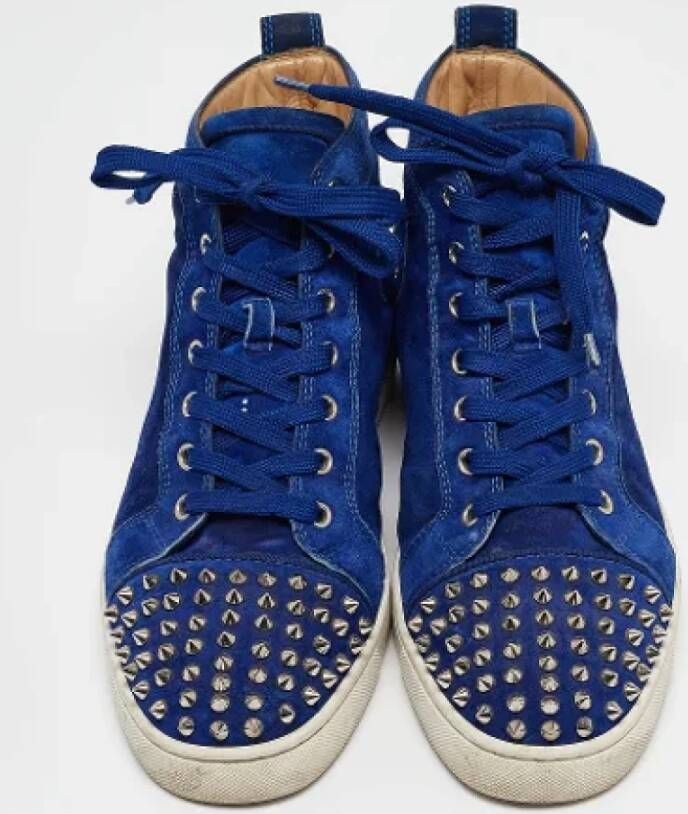 Christian Louboutin Pre-owned Suede sneakers Blue Heren