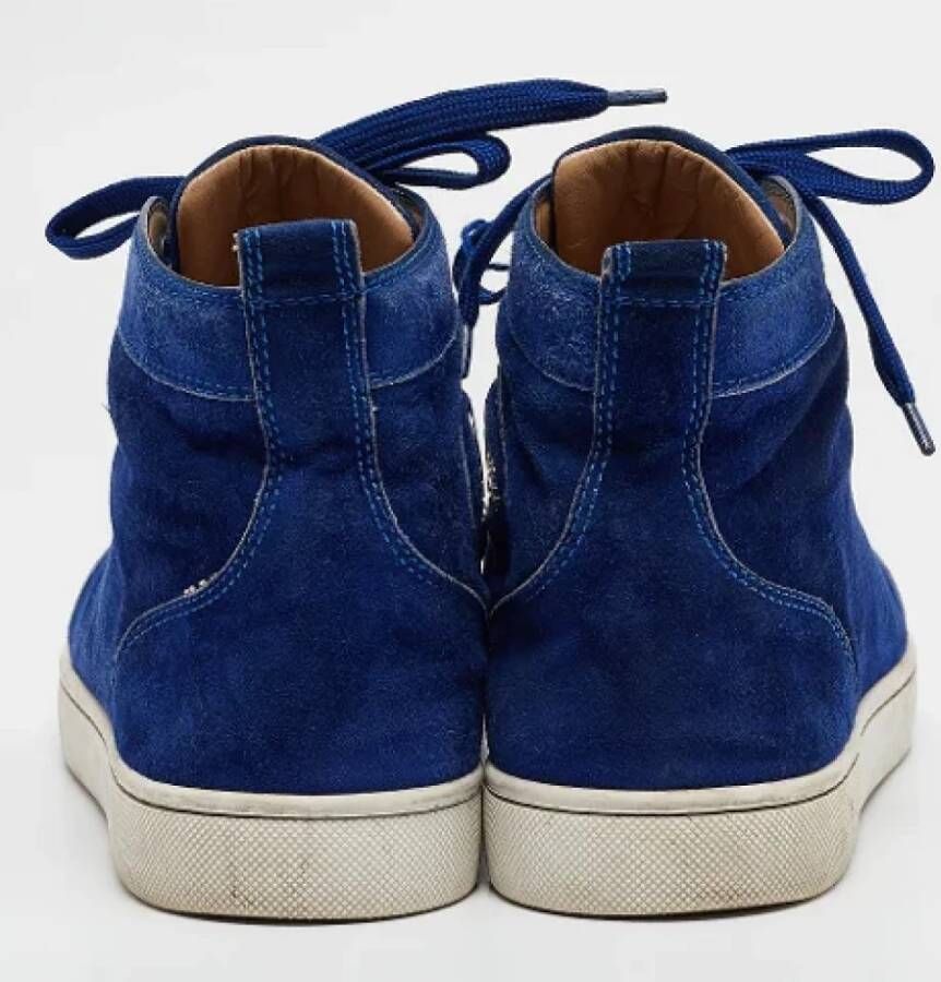 Christian Louboutin Pre-owned Suede sneakers Blue Heren