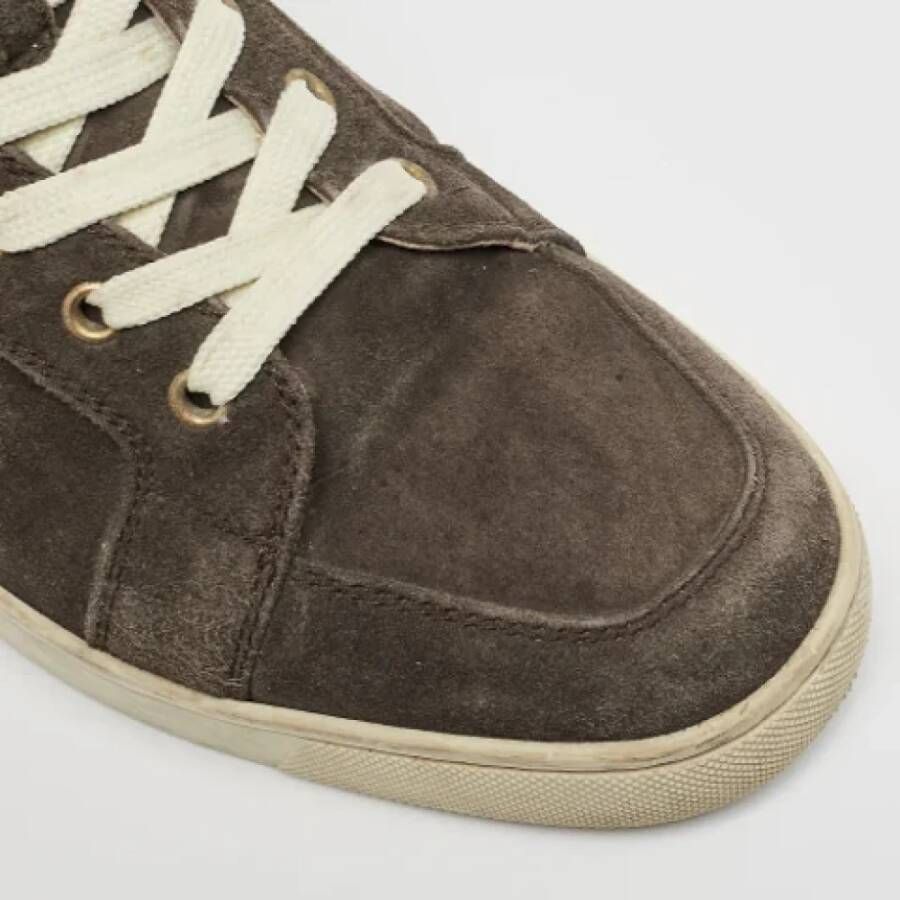 Christian Louboutin Pre-owned Suede sneakers Brown Heren