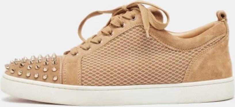 Christian Louboutin Pre-owned Suede sneakers Brown Heren