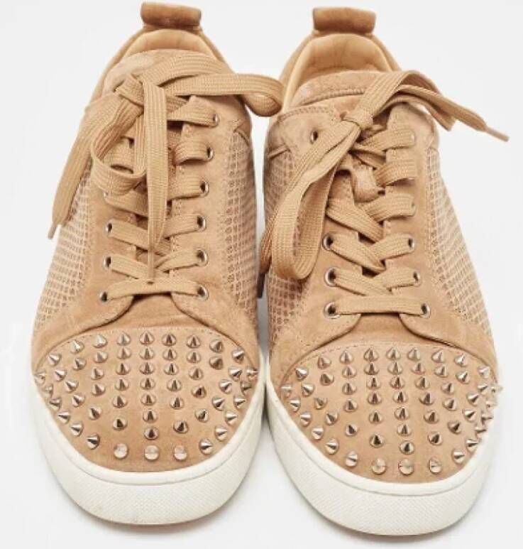 Christian Louboutin Pre-owned Suede sneakers Brown Heren