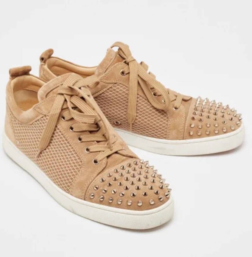 Christian Louboutin Pre-owned Suede sneakers Brown Heren