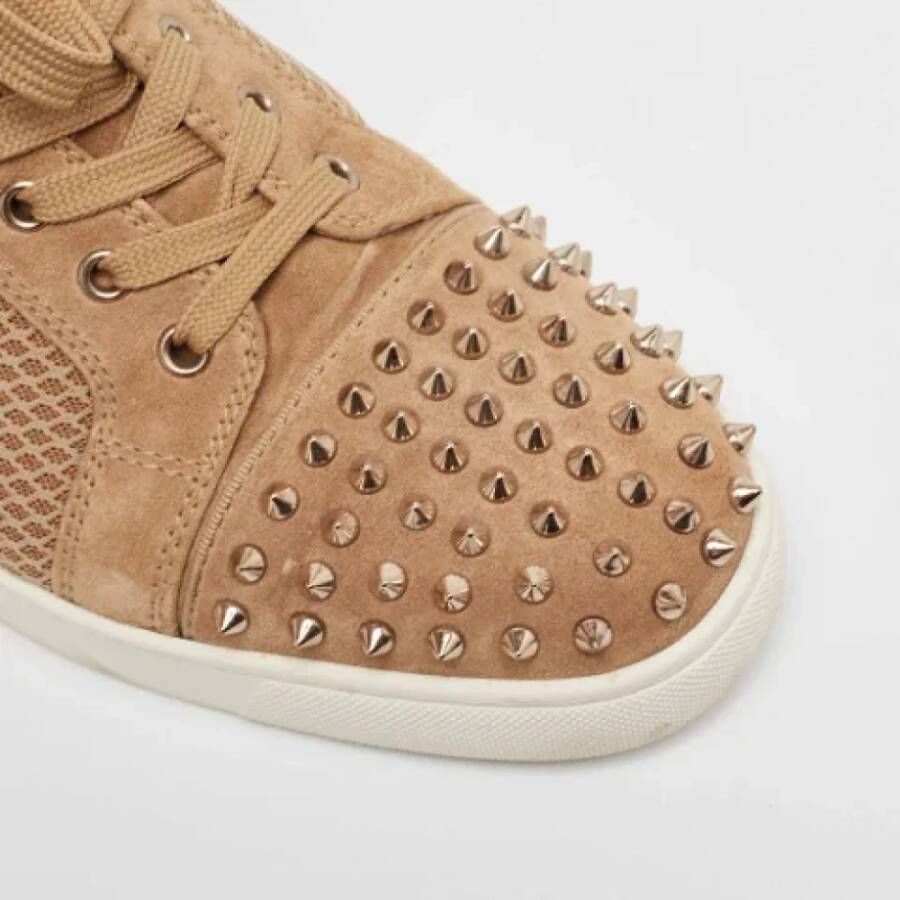 Christian Louboutin Pre-owned Suede sneakers Brown Heren