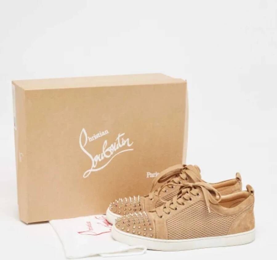 Christian Louboutin Pre-owned Suede sneakers Brown Heren