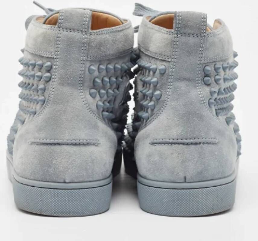 Christian Louboutin Pre-owned Suede sneakers Gray Heren