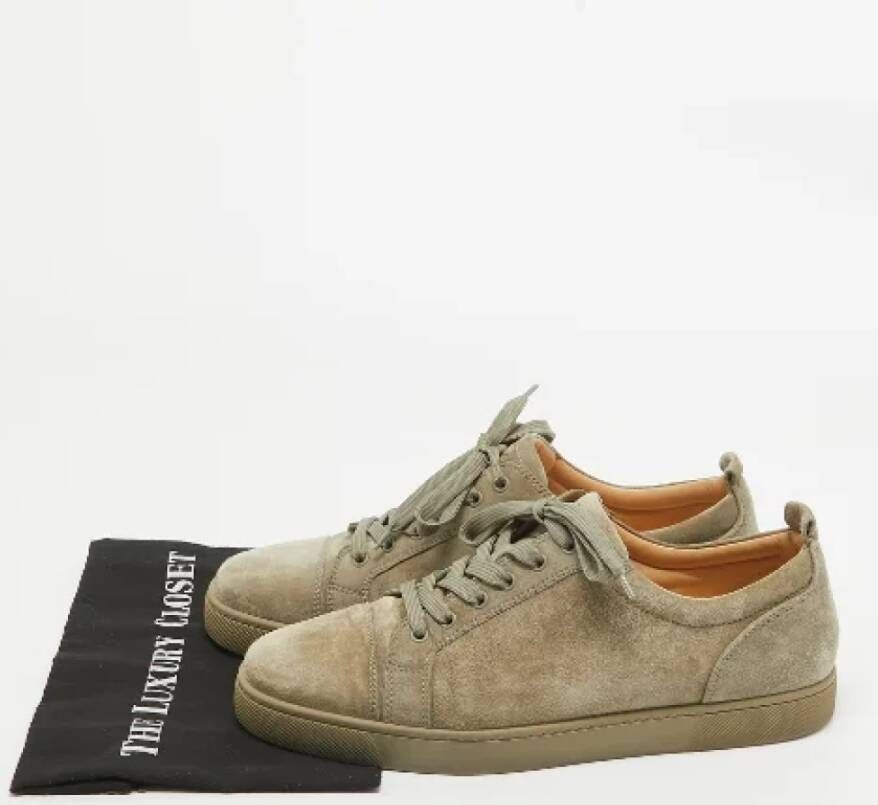 Christian Louboutin Pre-owned Suede sneakers Gray Heren