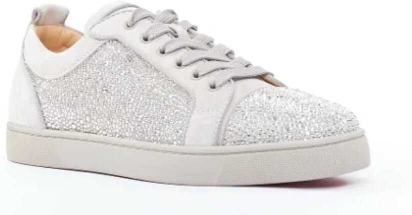 Christian Louboutin Pre-owned Suede sneakers Gray Heren