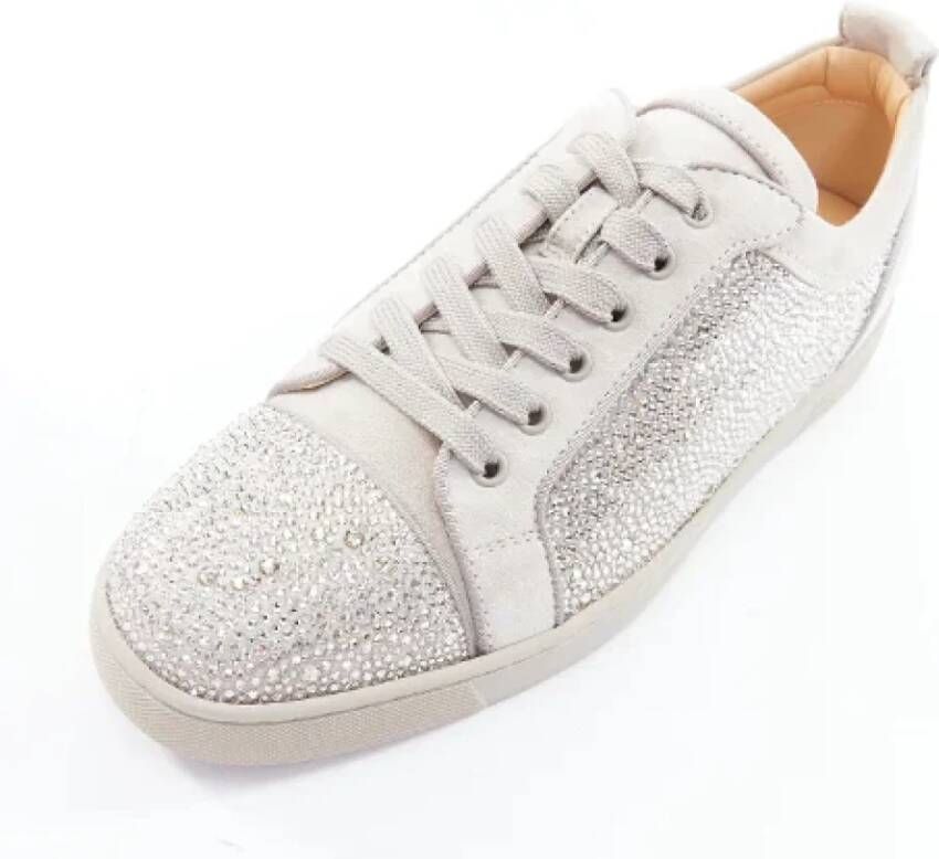 Christian Louboutin Pre-owned Suede sneakers Gray Heren