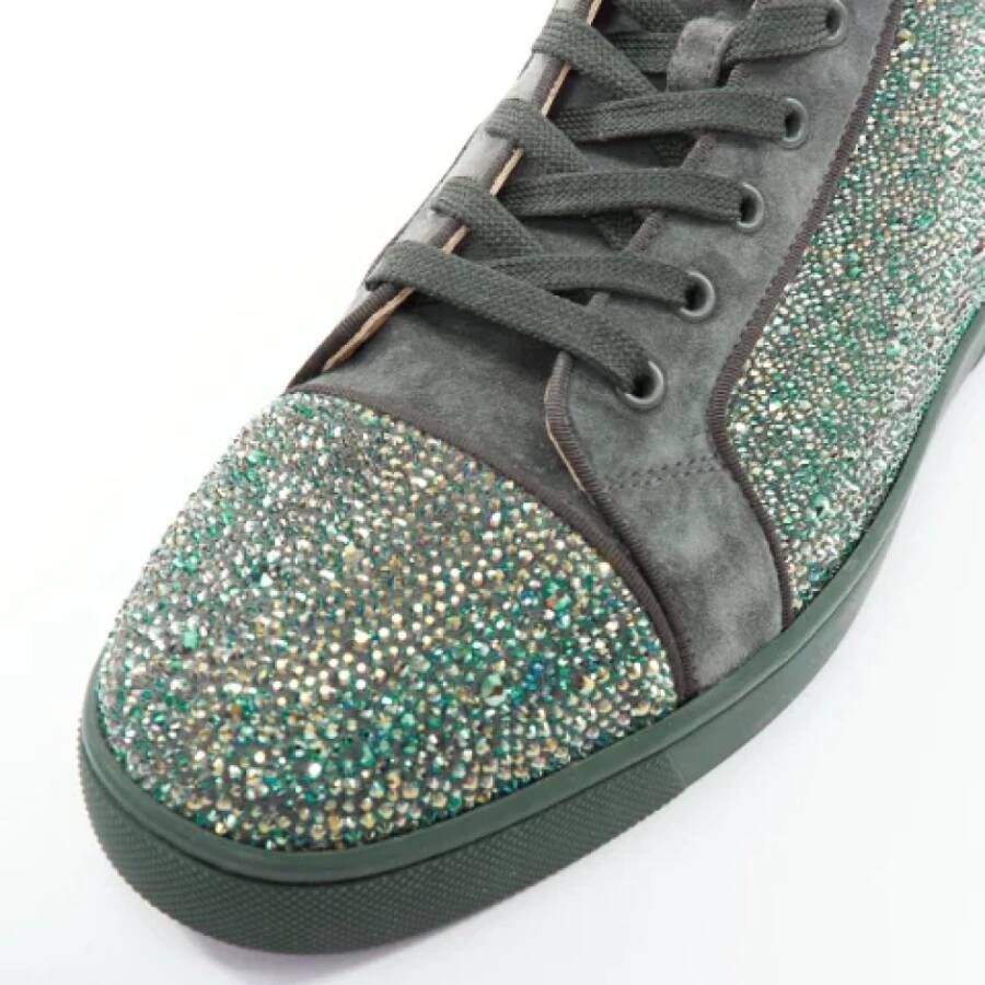 Christian Louboutin Pre-owned Suede sneakers Green Heren