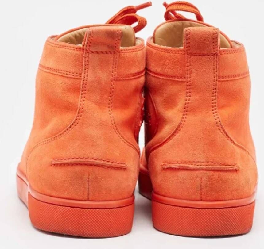 Christian Louboutin Pre-owned Suede sneakers Orange Heren