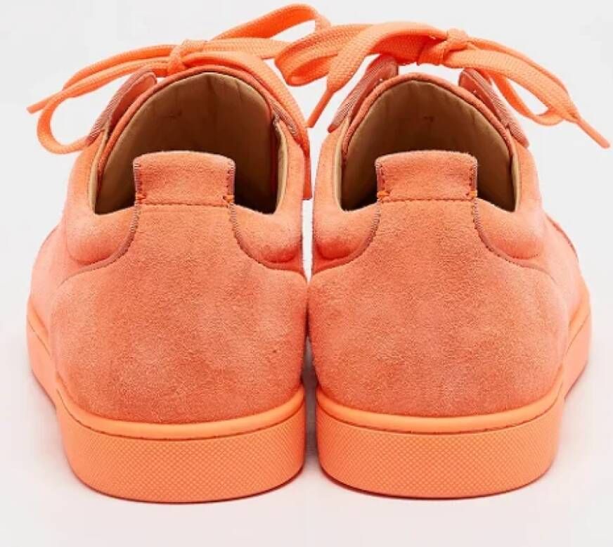 Christian Louboutin Pre-owned Suede sneakers Orange Heren