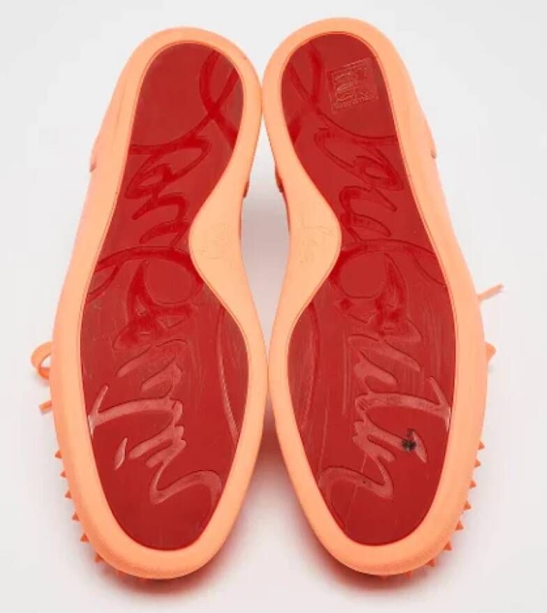 Christian Louboutin Pre-owned Suede sneakers Orange Heren