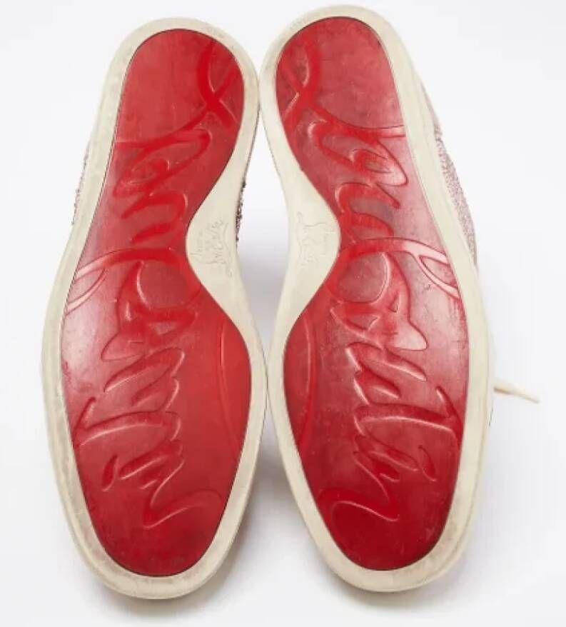 Christian Louboutin Pre-owned Suede sneakers Pink Dames