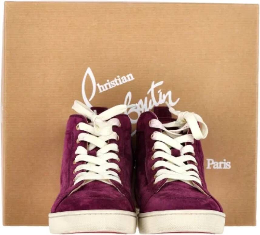 Christian Louboutin Pre-owned Suede sneakers Purple Dames