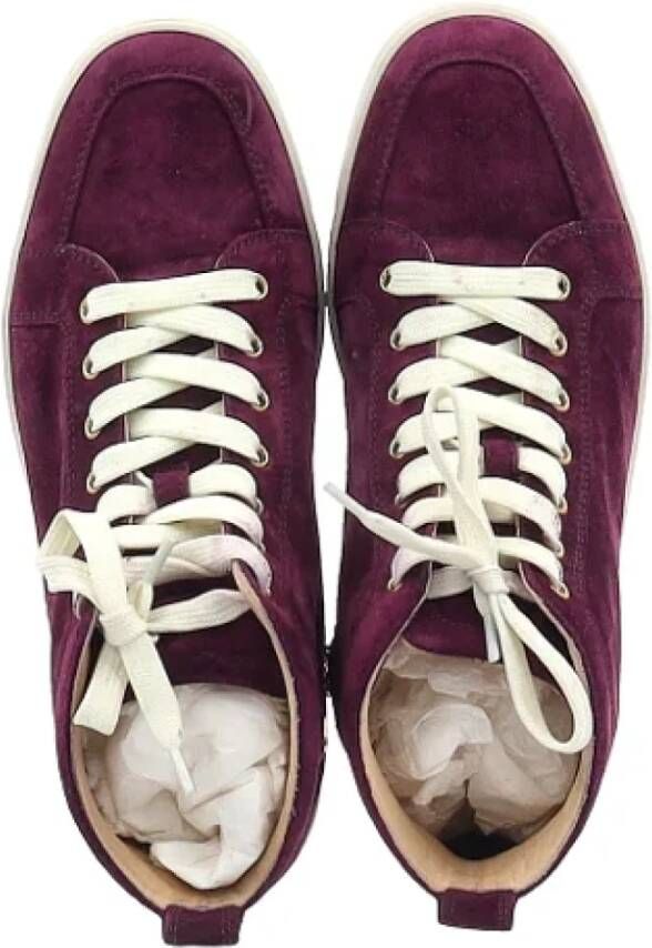 Christian Louboutin Pre-owned Suede sneakers Purple Dames