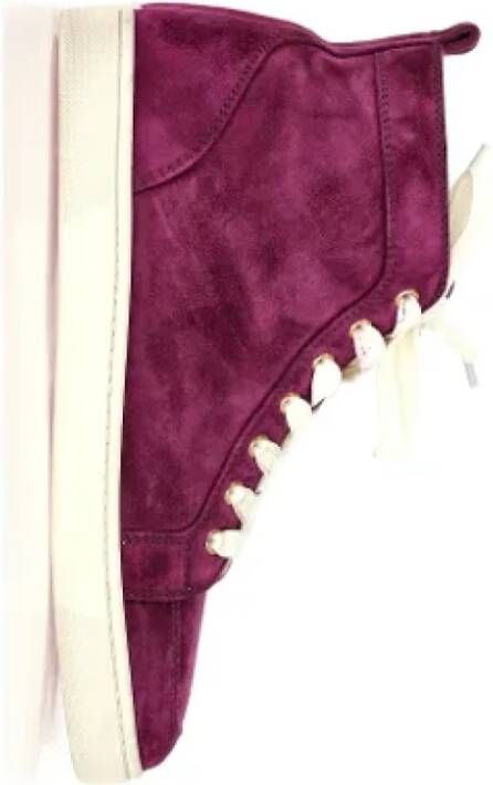 Christian Louboutin Pre-owned Suede sneakers Purple Dames