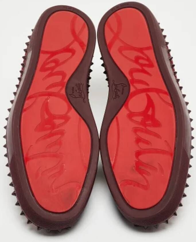 Christian Louboutin Pre-owned Suede sneakers Red Dames