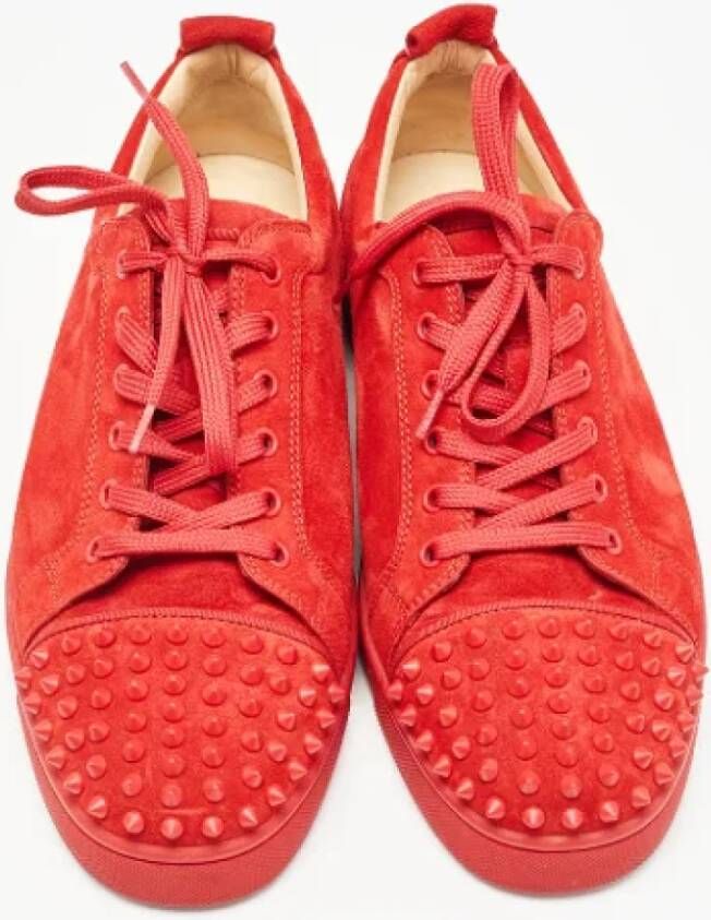 Christian Louboutin Pre-owned Suede sneakers Red Heren