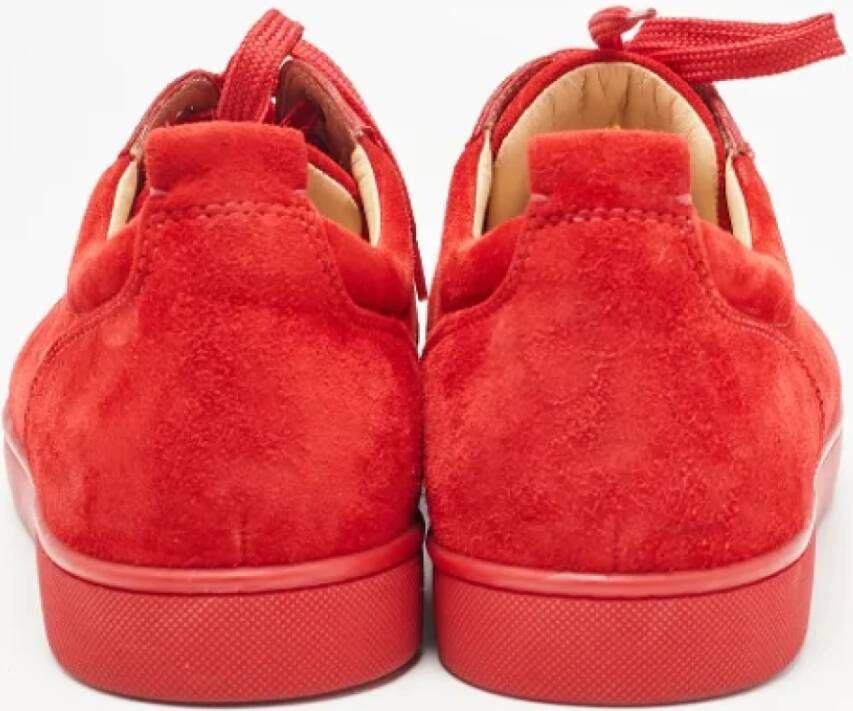 Christian Louboutin Pre-owned Suede sneakers Red Heren