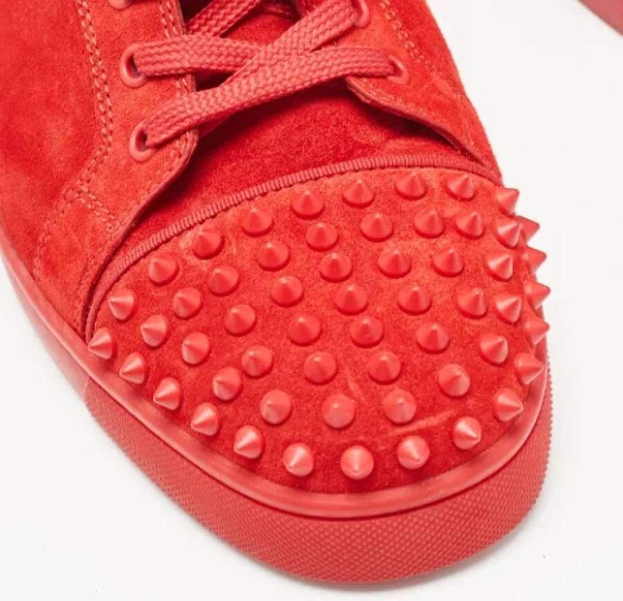 Christian Louboutin Pre-owned Suede sneakers Red Heren