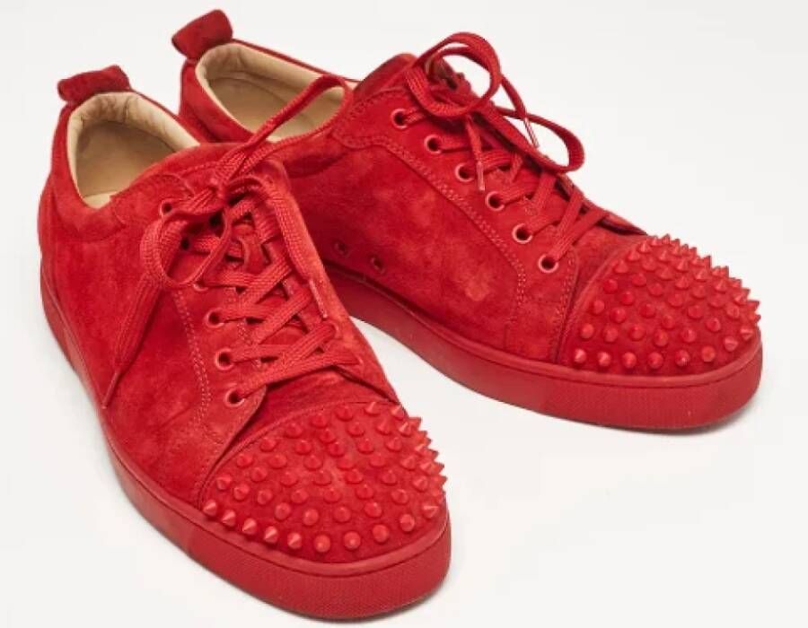 Christian Louboutin Pre-owned Suede sneakers Red Heren