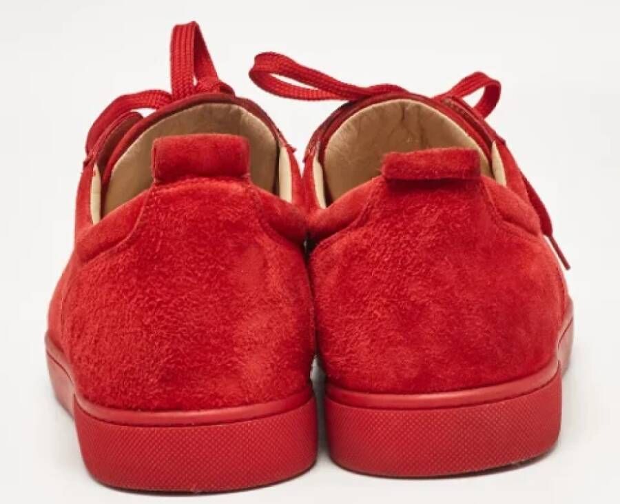 Christian Louboutin Pre-owned Suede sneakers Red Heren