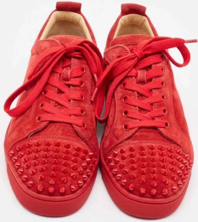 Christian Louboutin Pre-owned Suede sneakers Red Heren