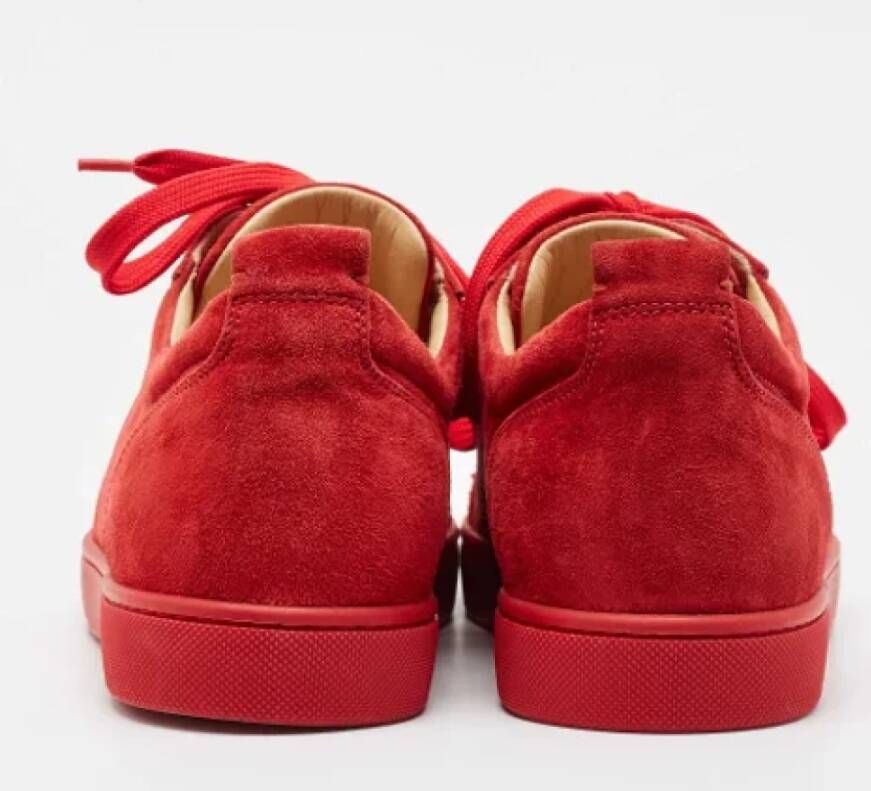 Christian Louboutin Pre-owned Suede sneakers Red Heren