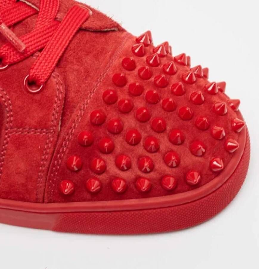 Christian Louboutin Pre-owned Suede sneakers Red Heren