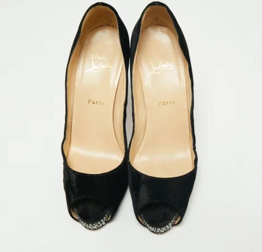 Christian Louboutin Pre-owned Velvet heels Black Dames