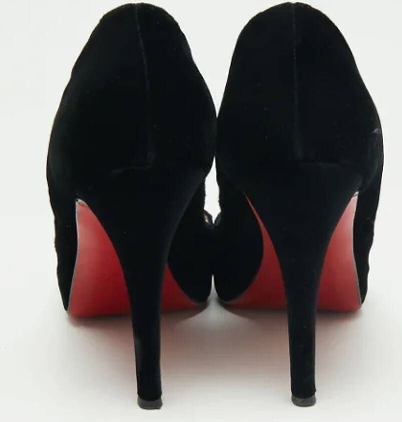 Christian Louboutin Pre-owned Velvet heels Black Dames