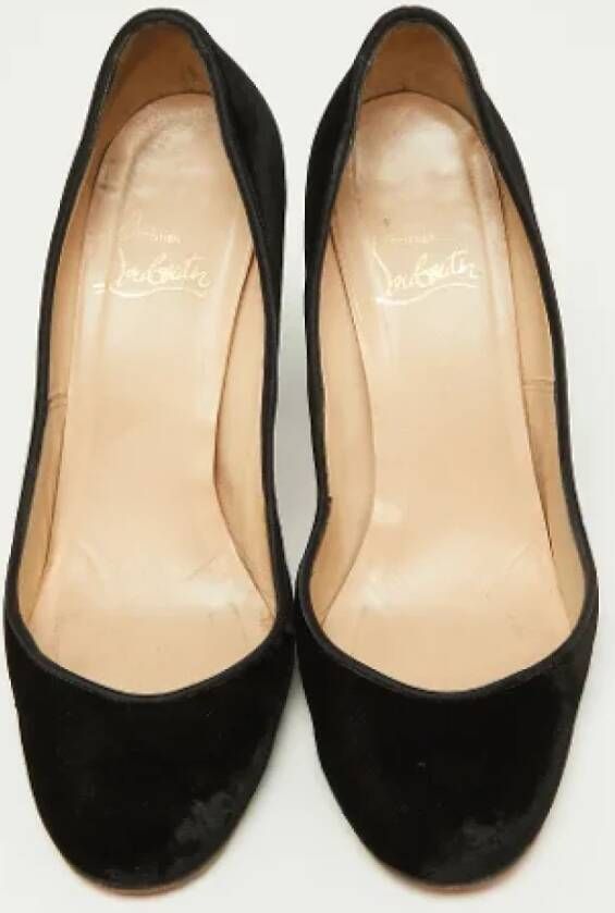 Christian Louboutin Pre-owned Velvet heels Black Dames