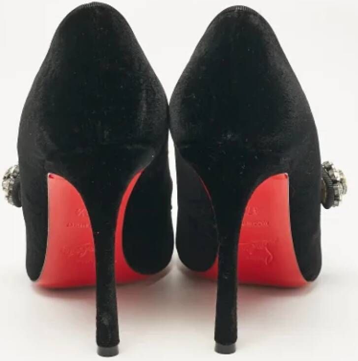 Christian Louboutin Pre-owned Velvet heels Black Dames