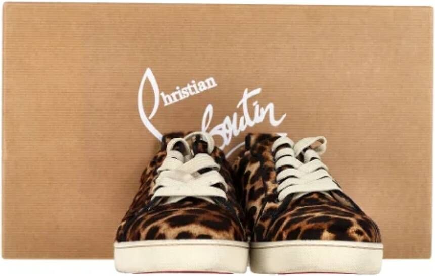 Christian Louboutin Pre-owned Wool sneakers Brown Heren