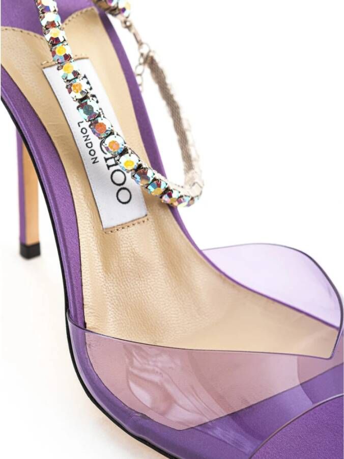 Christian Louboutin PVC en Satijnen Sandaal Purple Dames