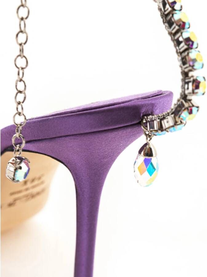 Christian Louboutin PVC en Satijnen Sandaal Purple Dames