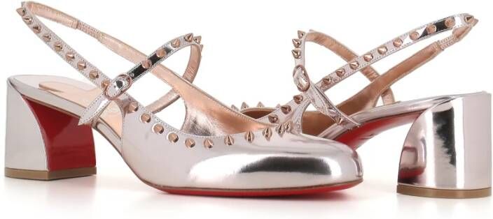 Christian Louboutin Roségouden Studs Spiegel Leren Pumps Pink Dames