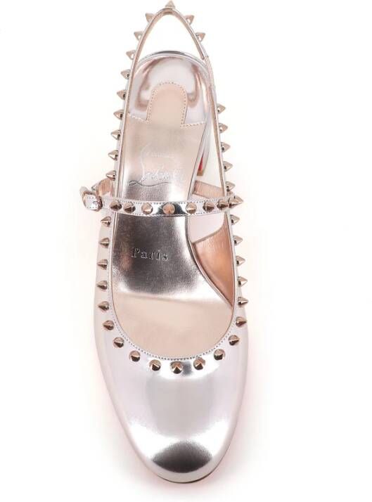 Christian Louboutin Roségouden Studs Spiegel Leren Pumps Pink Dames